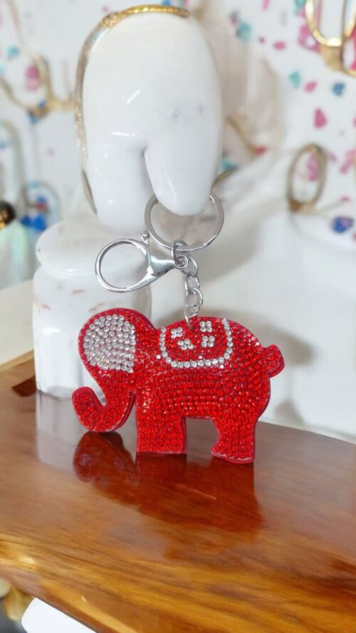 Portachiavi Multicolor Elefante Glitter Chic Mode Germogli
