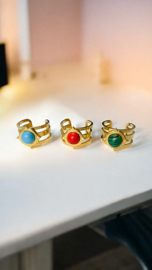 Anello in Acciaio con Turchese – Eleganza Naturale