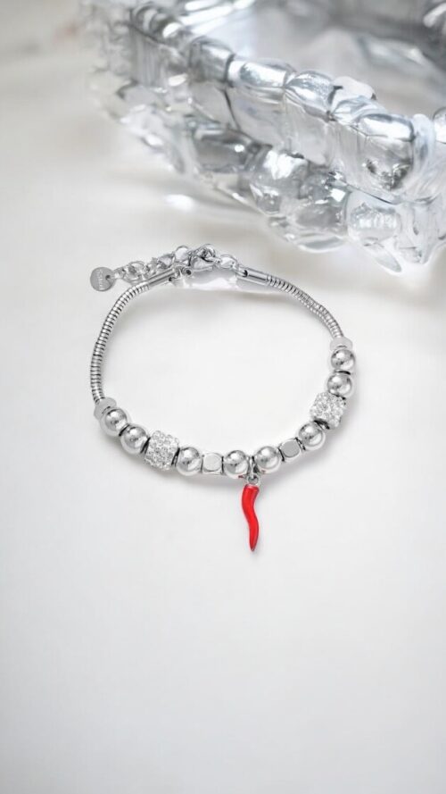 Bracciale Semirigido Corno Acciaio Inox