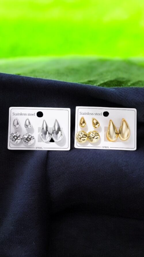 Orecchini Set Codice D-145 in Color Oro ed Argento