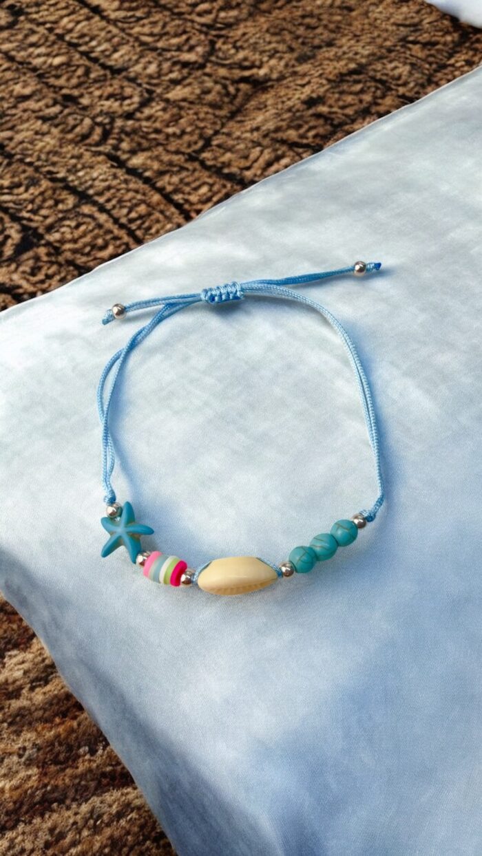 Bracciale Corda con Conchiglia e Stella Marina Codice C48