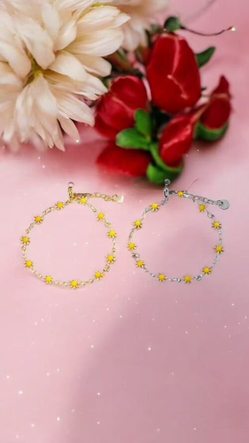 Bracciale con Margherite Gialle