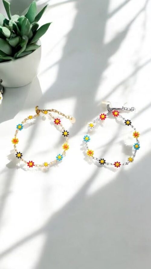 Bracciale con Margherite Multicolor
