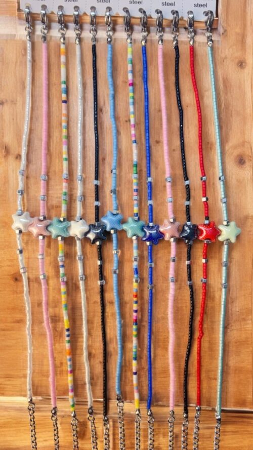 Cavigliera Tubicini Argento Con Stella - Vari Colori