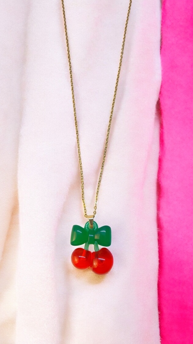 Collana Grande Ciliegie Oro